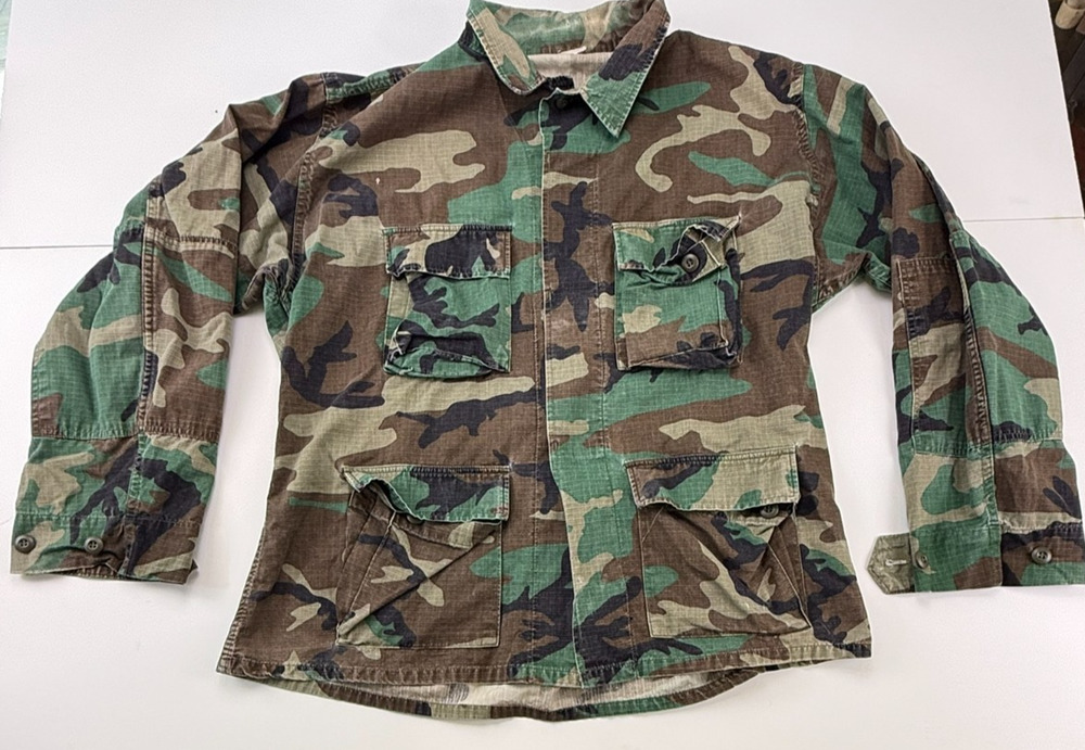 1999 US Military M81 Woodland BDU Combat Coat Propper 100% Cotton Vintage Camo